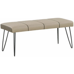 Beliani - Panchina da Letto in Similpelle Beige per Camera da Letto Look Moderno Betin