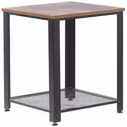 Classico tavolino da caffè con due ripiani. Questo elegante tavolino presenta una struttura verniciata a polvere e un piano d ...