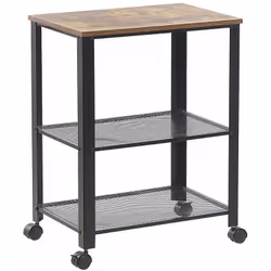Carrello portavivande con 3 ripiani. Questo carrello multifunzione è l'aggiunta perfetta a una cucina o sala da pranzo. Dotat ...