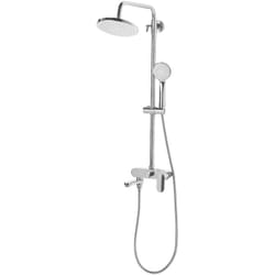 Set Doccia Miscelatore Argento con Funzione Pioggia Glamour Moderno Gurara