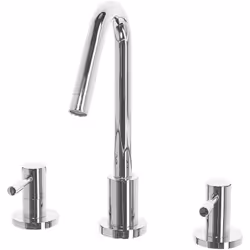 Miscelatore lavabo cromato. Rendi ancora più elegante il bagno con questo rubinetto a due maniglie. Realizzato in ottone di a ...