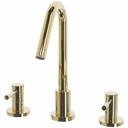 Beliani - Miscelatore per Lavabo a Doppia Leva Moderno in Ottone Oro Lucido Kalambo