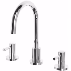 Rubinetteria da lavabo a 3 elementi. Apri le porte all'eleganza e alla funzionalità con questo rubinetto. Realizzato in durev ...