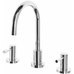 Beliani - Rubinetto da Bagno per Lavabo in Ottone Argento con Due Manopole Sipi