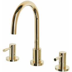 Beliani - Rubinetto da Bagno per Lavabo in Ottone Dorato con Due Manopole Sipi