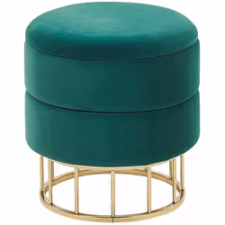 Pouf glamour per soggiorno. Dona un tocco glamour al tuo salotto con questo pouf. È realizzato in velluto di alta qualità. La ...