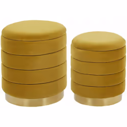 Pouf moderni con vano portaoggetti. Trasforma il tuo salotto in una zona glamour con questo set di pouf contenitore. Il loro  ...