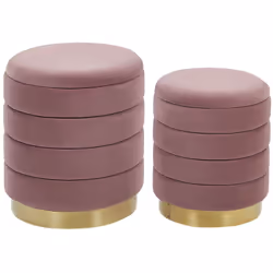 Pouf moderni con vano portaoggetti. Trasforma il tuo salotto in una zona glamour con questo set di pouf contenitore. Il loro  ...