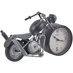 Orologio da Scrivania Vintage Metallo Motocicletta Nero e Argento Berno