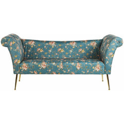 Beliani - Chaise Longue in poliestere Floreale e Gambe Dorate in Metallo Stile Retró Nantilly
