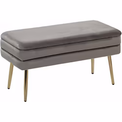 Fondo letto con vano contenitore. Valorizza ogni stanza con questa splendida panchina con contenitore. Rivestita in soffice m ...