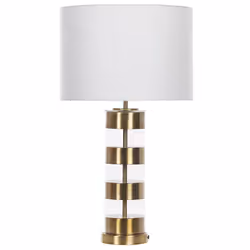 Moderna lampada da tavolo. Rinnova in un lampo il soggiorno o la camera da letto con questa versatile lampada da tavolo. Real ...