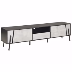 Mobiletto da soggiorno perfetto come supporto TV. Un mobiletto per la TV che combina funzionalità e colori classici con un de ...