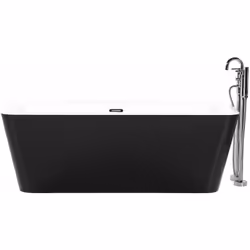 Vasca da bagno contemporanea in acrilico nero. Questa elegante vasca da bagno dal design contemporaneo, è perfetta per ogni b ...
