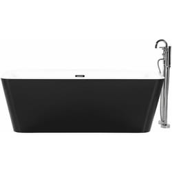 Vasca da Bagno Freestanding Acrilico Nero Design Moderno 170 x 77 cm Hassel