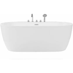 Vasca da Bagno Freestanding Acrilico Bianco Design Moderno 170 x 77 cm Roto