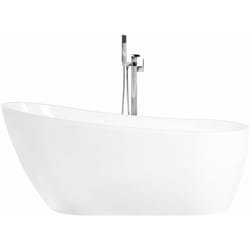 Beliani - Vasca da Bagno Freestanding Acrilico Bianco Design Moderno 170 x 77 cm Solarte