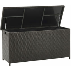 Beliani - Scatola per Cuscini Marrone Rattan Sintetico Coperchio 126 x 46 cm 290 l Modena
