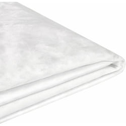 Beliani - Fodera per Letto in Velluto Bianco Rimovibile e Lavabile 160 x 200 cm Fitou
