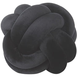 Beliani - Morbido Cuscino Decorativo a Forma di Nodo Nero 20 x 20 cm Malni
