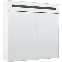 Beliani - Moderno Armadietto a Muro da Bagno Nero a Specchio 88 x 40 x 35 cm Jaramillo