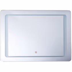 Specchio da bagno con luce LED dal design classico. Arricchisci il tuo spazio abitativo con questo specchio rettangolare da p ...