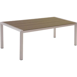 Tavolo da Pranzo Struttura in Alluminio Anodizzato Marrone per 6 Persone 180 x 90 cm Vernio