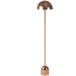 Beliani - Lampada da Terra in Metallo Ramato Paralume Tondo e Interruttore 158 cm Macasia