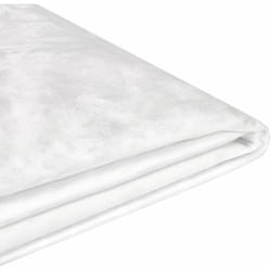 Beliani - Fodera per Letto in Velluto Bianco Rimovibile e Lavabile 180 x 200 cm Fitou