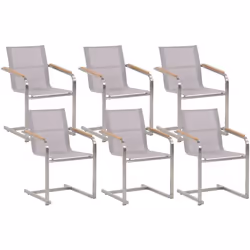 Set di 6 sedie da esterno. Questo funzionale e moderno set di sedie è la scelta ideale per creare un ambiente esterno davvero ...