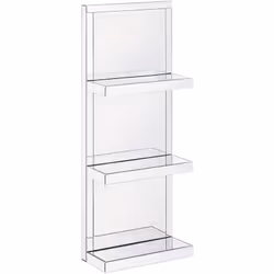 Scaffale in stile glamour con quattro mensole in vetro. Se stai cercando uno un arredo che ti dia extra spazio per i tuoi cos ...