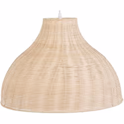 Lampada a sospensione rustica per sala da pranzo in rattan chiaro. Apri le porte alla natura con questo originale lampadario. ...