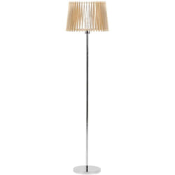 Beliani - Lampada da Terra in Policotone Grigio Paralume a Tamburo 153 cm Forge