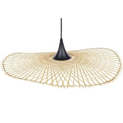 Beliani - Lampadario da Soffitto Stile Boho Moderno Ovale Legno Bamboo 60 cm Floyd