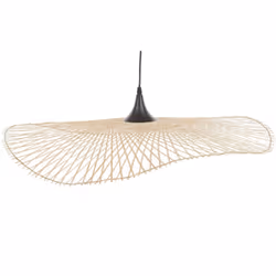 Elegante lampada a sospensione in bambù. Decora il soggiorno, la sala da pranzo o la cucina con questo lampadario. Realizzato ...