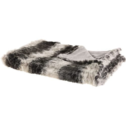 Beliani - Coperta di Plaid da Soggiorno 150 x 200 cm Grigio e Bianco Taza
