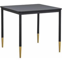 Tavolo Quadrato 80 x 80 cm Cucina Pranzo Piano mdf Nero Shalford
