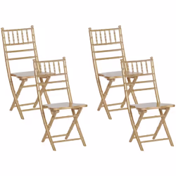Set di 4 sedie pieghevoli con schienale regolabile. Aggiungi comfort in casa tua con questo set di 4 sedie. Il set è realizza ...