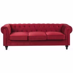 Divano stile Chesterfield vintage in velluto. Questo divano a 3 posti in stile Chesterfield si adatta a interni dal design mo ...