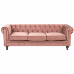 Divano stile Chesterfield vintage in velluto. Questo divano a 3 posti in stile Chesterfield si adatta a interni dal design mo ...