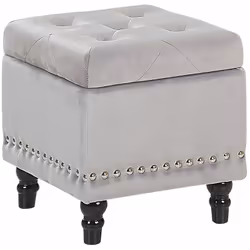 Poggiapiedi trapuntato con vano contenitore. Questo pouf dal design classico è la scelta perfetta per il salotto, la camera d ...