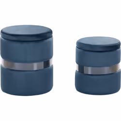 Set di 2 pouf eleganti con contenitore. Questo set di 2 pezzi dà un tocco di stile senza occupare molto spazio. Caratterizzat ...