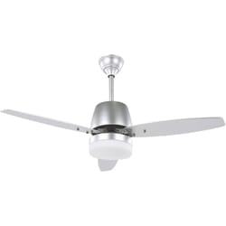 Beliani - Ventilatore da Soffitto Pannello mdf Argento e Telecomando Mlava
