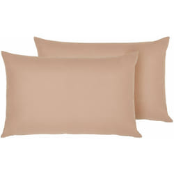 Set di 2 cuscini da Giardino in Tessuto Color Caramello Resistente all'Acqua 50 x 70 cm Almyros