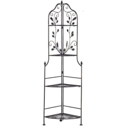 Scaffale da Giardino in Metallo stile Vintage color Nero Siderno