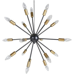 Beliani - Lampadario Moderno a 18 Punti Luce Stile Glam Nero Maguse