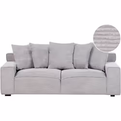 Comodo e moderno divano con cuscini. Questo divano a 3 posti unisce perfettamente funzionalità e stile. Realizzato a partire ...