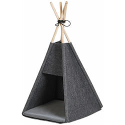 Tenda per Cani e Gatti in Feltro Grigio Scuro con Imbottitura 35 x 40 cm Ulubey