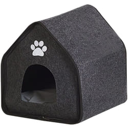 Cuccia Cuscino Imbottito per Cani in Tessuto Grigio 40 x 40 cm Jangi