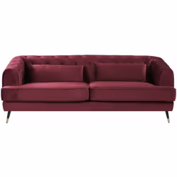 Divano Chesterfield capitonné. Porta la classe e l'eleganza in casa con questo divano a 3 posti. Realizzato in soffice vellut ...